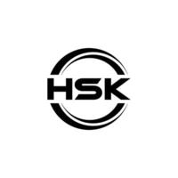 hsk logo diseño, inspiración para un único identidad. moderno elegancia y creativo diseño. filigrana tu éxito con el sorprendentes esta logo. vector