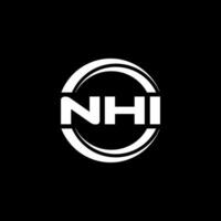 NHI Logo Design, Inspiration for a Unique Identity. Modern Elegance and Creative Design. Watermark Your Success with the Striking this Logo. vector