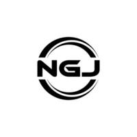 ngj logo diseño, inspiración para un único identidad. moderno elegancia y creativo diseño. filigrana tu éxito con el sorprendentes esta logo. vector