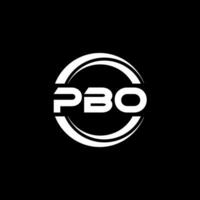 PBO Logo Design, Inspiration for a Unique Identity. Modern Elegance and Creative Design. Watermark Your Success with the Striking this Logo. vector