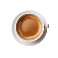 White cup of black coffee isolated. png