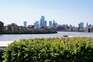 Beautiful View of People at Canary Wharf Central London City of England Great Britain of UK During a Bright Sunny Day. The Image Was Captured on June 08th, 2023 photo