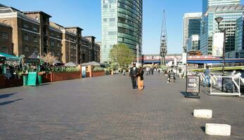 Beautiful View of People at Canary Wharf Central London City of England Great Britain of UK During a Bright Sunny Day. The Image Was Captured on June 08th, 2023 photo