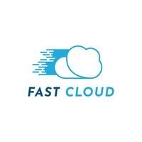 Fast Cloud logo design creative idea vector