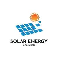 Dom solar energía logo diseño creativo ideas vector