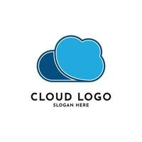 nube logo diseño creativo idea vector