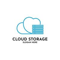 Cloud storage logo design creative idea vector