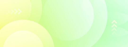 Banner background, colorful, green and yellow gradation, circles abstract eps 10 vector