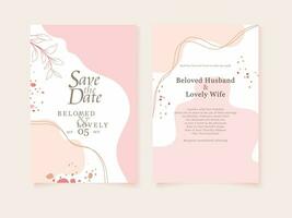 Wedding Invitation with Memphis Style Template vector