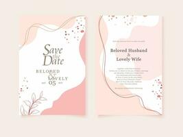 Wedding Invitation with Memphis Style Template vector