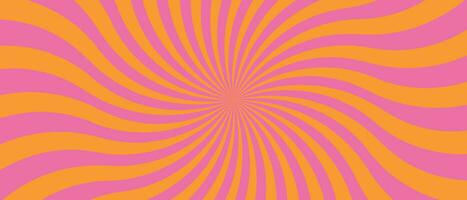 Groovy abstract background in retro style. Features wave patterns for psychedelic experience. Flat vector illustrations isolated.