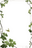 Vines Border Frame Ai Generative png