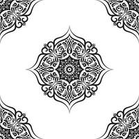 Damask floral motif tile pattern. Luxury tile isolated element. vector