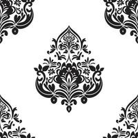 Damask floral motif tile pattern. Luxury tile isolated element. vector