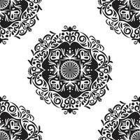 Damask floral motif tile pattern. Luxury tile isolated element. vector