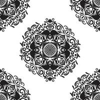 Damask floral motif tile pattern. Luxury tile isolated element. vector