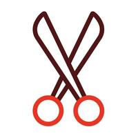 Scissors Thick Line Two Color Icons For Personal And Commercial Use. vector