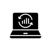 Data analysis icon vector. Data science illustration sign. Analytics symbol. Trading logo. vector