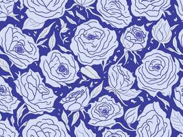 Seamless floral pattern with roses. Vector illustration.