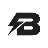 letter B electric logo concept isolated on white background. vector