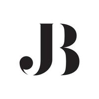 jb logo diseño vector ilustración aislado en blanco antecedentes.