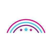 star rainbow colorful icon logo design vector illustration.