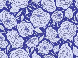 Seamless floral pattern with roses illustration. photo