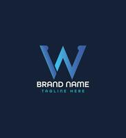 w modern letter logo design concept vector