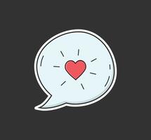 Heart shape social media notification icon vector illustration