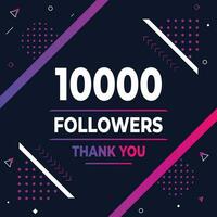 Thank you 10k subscribers or followers. web social media modern post design vector