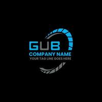 GUB letter logo creative design with vector graphic, GUB simple and modern logo. GUB luxurious alphabet design