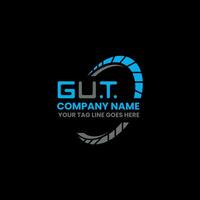 GUT letter logo creative design with vector graphic, GUT simple and modern logo. GUT luxurious alphabet design