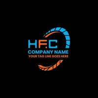 HFC letter logo creative design with vector graphic, HFC simple and modern logo. HFC luxurious alphabet design