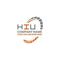 HIU letter logo creative design with vector graphic, HIU simple and modern logo. HIU luxurious alphabet design