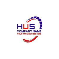 HUS letter logo creative design with vector graphic, HUS simple and modern logo. HUS luxurious alphabet design
