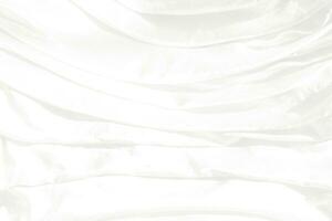 Top view Abstract White cloth background with soft waves.Wave and curve overlapping with different shadow of color,white fabric, crumpled fabric. photo