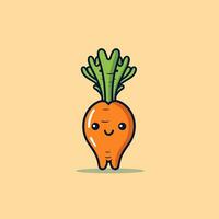 minimalistic vector Image of funny carrot cartoon