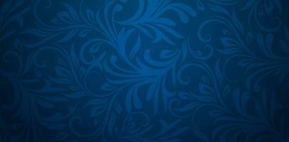 vector illustration blue background with floral motif abstract patterns for Presentations marketing, decks, ads, books covers, Digital interfaces, print design templates material, wedding invitations