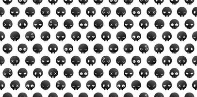 Vector illustration pattern of black skulls on a white backgrounds for Fashionable modern wallpaper or textile, book covers, Digital interfaces, prints designs templates material, invite card