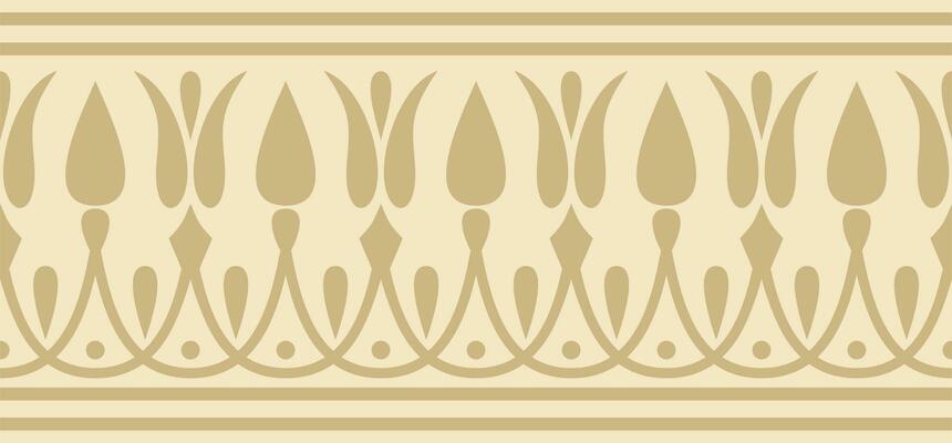 Vector gold seamless classic greek meander ornament. Pattern of ancient Greece. Border, frame of the Roman Empire