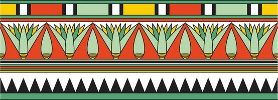 Vector ancient colored egyptian seamless ornament. Endless national ethnic border, frame.