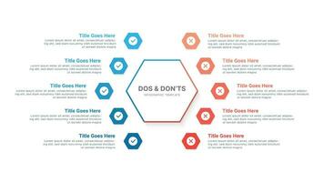 Dos and Donts Comparison Infographic Design Template vector