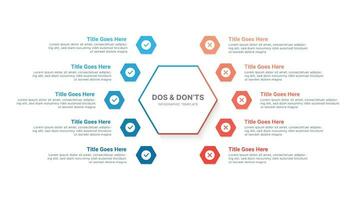 Dos and Donts Comparison Infographic Design Template vector