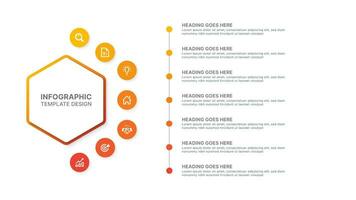 circulo infografía diseño modelo con Siete opciones vector