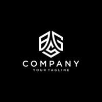 BGS hexagon logo vector, develop, natural, luxury, modern, finance logo, strong, suitable for your company. vector