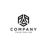 AAS hexagon logo vector, develop, natural, luxury, modern, finance logo, strong, suitable for your company. vector