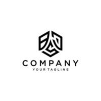 BJS hexagon logo vector, develop, natural, luxury, modern, finance logo, strong, suitable for your company. vector