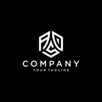 ADS hexagon logo vector, develop, natural, luxury, modern, finance logo, strong, suitable for your company. vector