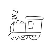 Hand drawn vector illustration of a toy train.