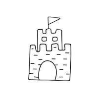 mano dibujado vector ilustración de un de caballero castillo